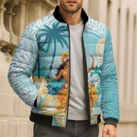 Ura Cook Islands Bomber Puffer Jacket Kuki 'Airani Traditional Dance Tropical Vibes LT14 - Polynesian Pride