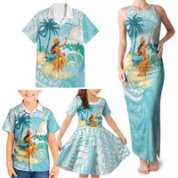 Ura Cook Islands Family Matching Tank Maxi Dress and Hawaiian Shirt Kuki 'Airani Traditional Dance Tropical Vibes LT14 - Polynesian Pride