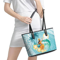 Ura Cook Islands Leather Tote Bag Kuki 'Airani Traditional Dance Tropical Vibes LT14 - Polynesian Pride