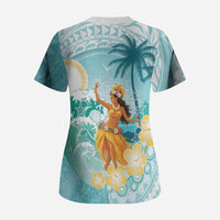 Ura Cook Islands Scrub Top Kuki 'Airani Traditional Dance Tropical Vibes LT14 - Polynesian Pride