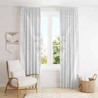 Peniamina Gospel Day Niue Window Curtain Cross Dove Hiapo Pattern White