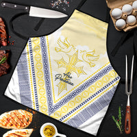 Peniamina Gospel Day Niue Apron Cross Dove Hiapo Pattern Yellow LT14 Yellow - Polynesian Pride