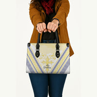 Peniamina Gospel Day Niue Leather Bag Cross Dove Hiapo Pattern Yellow LT14 - Polynesian Pride
