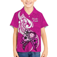 Polynesia Breast Cancer Awareness Hawaiian Shirt Think Pink Polynesian Ribbon White Version LT14 - Polynesian Pride