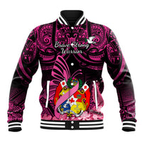 presonalised-tonga-breast-cancer-awareness-baseball-jacket-pink-ribbon-brave-strong-warrior-tongan-ngatu-pattern