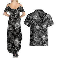 Hawaii Christmas Couples Matching Summer Maxi Dress and Hawaiian Shirt Tropical Style With Coat Of Arms LT14 - Polynesian Pride