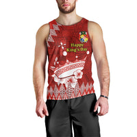 Personalised Tonga King Tupou I Day Men Tank Top Tongan Ngatu Pattern With Crown LT14 - Polynesian Pride