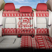 Red Mele Kalikimaka Hawaii Back Car Seat Cover Funny Ho Ho Ho Santa Shaka - Polynesian Pride