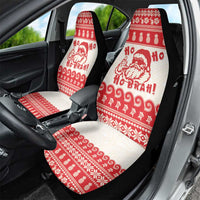 Red Mele Kalikimaka Hawaii Car Seat Cover Funny Ho Ho Ho Santa Shaka - Polynesian Pride