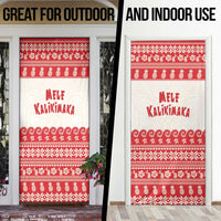 Red Mele Kalikimaka Hawaii Door Cover Funny Ho Ho Ho Santa Shaka - Polynesian Pride