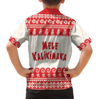 Red Mele Kalikimaka Hawaii Family Matching Off Shoulder Maxi Dress and Hawaiian Shirt Funny Ho Ho Ho Santa Shaka LT14 - Polynesian Pride