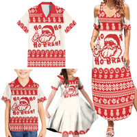 Red Mele Kalikimaka Hawaii Family Matching Summer Maxi Dress and Hawaiian Shirt Funny Ho Ho Ho Santa Shaka LT14 - Polynesian Pride