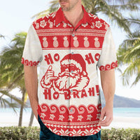 Red Mele Kalikimaka Hawaii Hawaiian Shirt Funny Ho Ho Ho Santa Shaka - Polynesian Pride