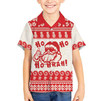 Red Mele Kalikimaka Hawaii Hawaiian Shirt Funny Ho Ho Ho Santa Shaka - Polynesian Pride