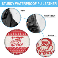 Red Mele Kalikimaka Hawaii Spare Tire Cover Funny Ho Ho Ho Santa Shaka - Polynesian Pride