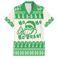 Green Mele Kalikimaka Hawaii Hawaiian Shirt Funny Ho Ho Ho Santa Shaka - Polynesian Pride