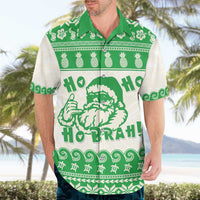 Green Mele Kalikimaka Hawaii Hawaiian Shirt Funny Ho Ho Ho Santa Shaka - Polynesian Pride