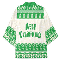 Green Mele Kalikimaka Hawaii Kimono Funny Ho Ho Ho Santa Shaka - Polynesian Pride