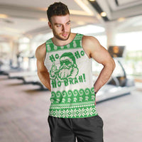Green Mele Kalikimaka Hawaii Men Tank Top Funny Ho Ho Ho Santa Shaka - Polynesian Pride
