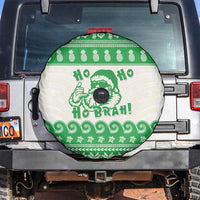 Green Mele Kalikimaka Hawaii Spare Tire Cover Funny Ho Ho Ho Santa Shaka - Polynesian Pride