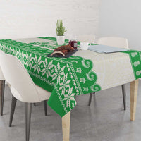 Green Mele Kalikimaka Hawaii Tablecloth Funny Ho Ho Ho Santa Shaka - Polynesian Pride