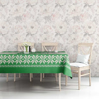 Green Mele Kalikimaka Hawaii Tablecloth Funny Ho Ho Ho Santa Shaka - Polynesian Pride