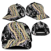 Black Palaka Hawaii Leis Classic Cap Hawaiian-plaid Elegant Tropical Vibes - Polynesian Pride