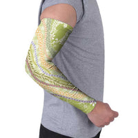 Green Palaka Hawaii Leis Arm Sleeves Hawaiian-plaid Elegant Tropical Vibes - Polynesian Pride