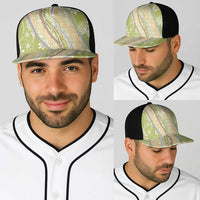 Green Palaka Hawaii Leis Baseball Net Cap Hawaiian-plaid Elegant Tropical Vibes - Polynesian Pride