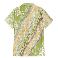 Green Palaka Hawaii Leis Family Matching Mermaid Dress and Hawaiian Shirt Hawaiian-plaid Elegant Tropical Vibes LT14 - Polynesian Pride