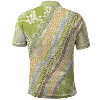 Green Palaka Hawaii Leis Polo Shirt Hawaiian-plaid Elegant Tropical Vibes - Polynesian Pride