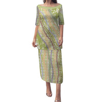 Green Palaka Hawaii Leis Puletasi Hawaiian-plaid Elegant Tropical Vibes - Polynesian Pride