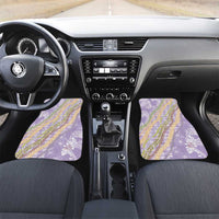Purple Palaka Hawaii Leis Car Mats Hawaiian-plaid Elegant Tropical Vibes - Polynesian Pride