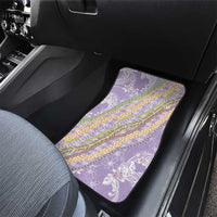 Purple Palaka Hawaii Leis Car Mats Hawaiian-plaid Elegant Tropical Vibes - Polynesian Pride
