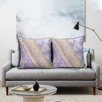 Purple Palaka Hawaii Leis Pillow Cover Hawaiian-plaid Elegant Tropical Vibes - Polynesian Pride