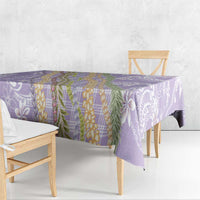 Purple Palaka Hawaii Leis Tablecloth Hawaiian-plaid Elegant Tropical Vibes - Polynesian Pride