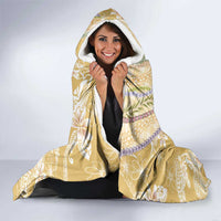Yellow Palaka Hawaii Leis Hooded Blanket Hawaiian-plaid Elegant Tropical Vibes - Polynesian Pride