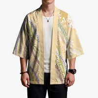 Yellow Palaka Hawaii Leis Kimono Hawaiian-plaid Elegant Tropical Vibes - Polynesian Pride