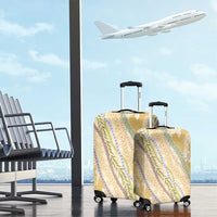 Yellow Palaka Hawaii Leis Luggage Cover Hawaiian-plaid Elegant Tropical Vibes - Polynesian Pride