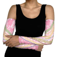 Pink Palaka Hawaii Leis Arm Sleeves Hawaiian-plaid Elegant Tropical Vibes - Polynesian Pride