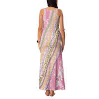 Pink Palaka Hawaii Leis Family Matching Tank Maxi Dress and Hawaiian Shirt Hawaiian-plaid Elegant Tropical Vibes LT14 - Polynesian Pride