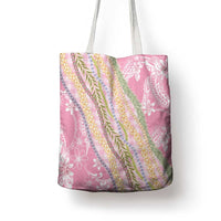Pink Palaka Hawaii Leis Tote Bag Hawaiian-plaid Elegant Tropical Vibes - Polynesian Pride