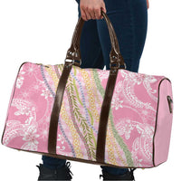 Pink Palaka Hawaii Leis Travel Bag Hawaiian-plaid Elegant Tropical Vibes - Polynesian Pride