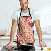 Red Palaka Hawaii Leis Apron Hawaiian-plaid Elegant Tropical Vibes - Polynesian Pride