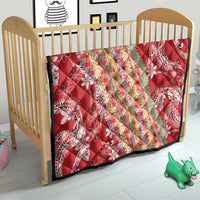 Red Palaka Hawaii Leis Quilt Hawaiian-plaid Elegant Tropical Vibes - Polynesian Pride