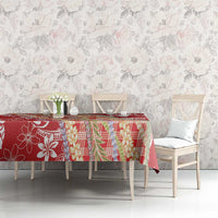 Red Palaka Hawaii Leis Tablecloth Hawaiian-plaid Elegant Tropical Vibes - Polynesian Pride