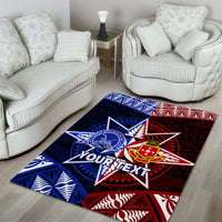 Personalised Tupou College And Kolisi Tonga Atele Area Rug Tongan Ngatu Pattern LT14 - Polynesian Pride