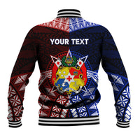 Personalised Tupou College And Kolisi Tonga Atele Baseball Jacket Tongan Ngatu Pattern LT14 - Polynesian Pride