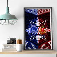 Personalised Tupou College And Kolisi Tonga Atele Canvas Wall Art Tongan Ngatu Pattern LT14 - Polynesian Pride