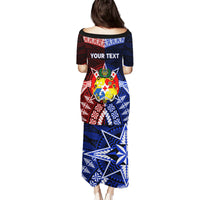 Personalised Tupou College And Kolisi Tonga Atele Puletasi Tongan Ngatu Pattern LT14 - Polynesian Pride